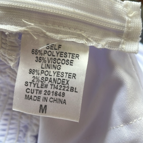 FORE Peplum Knot Strapless‎ Top w/Side Zip and Elastic Back Size Medium NWT - Picture 6 of 6